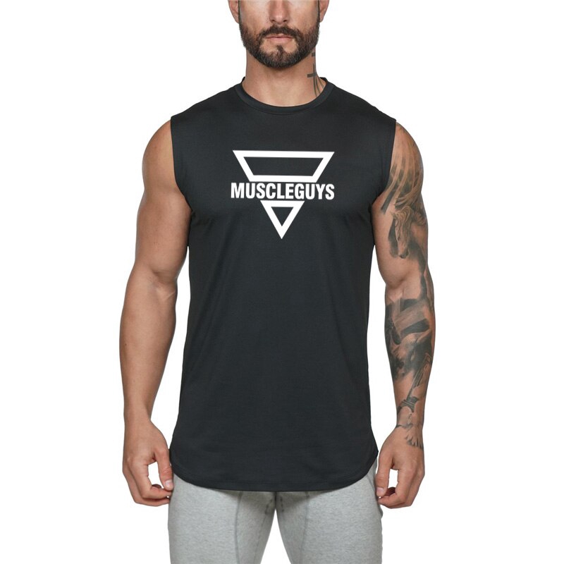 Brand Fashion Workout Cotton Mens Tank Top Musculation Gym Clothing Bodybuilding Fitness Singlets Sleeveless Vest Fitness Men