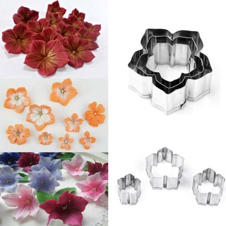 Set 3 khuôn cắt bánh quy/kẹo đường tạo hình bông hoa tiện dụng