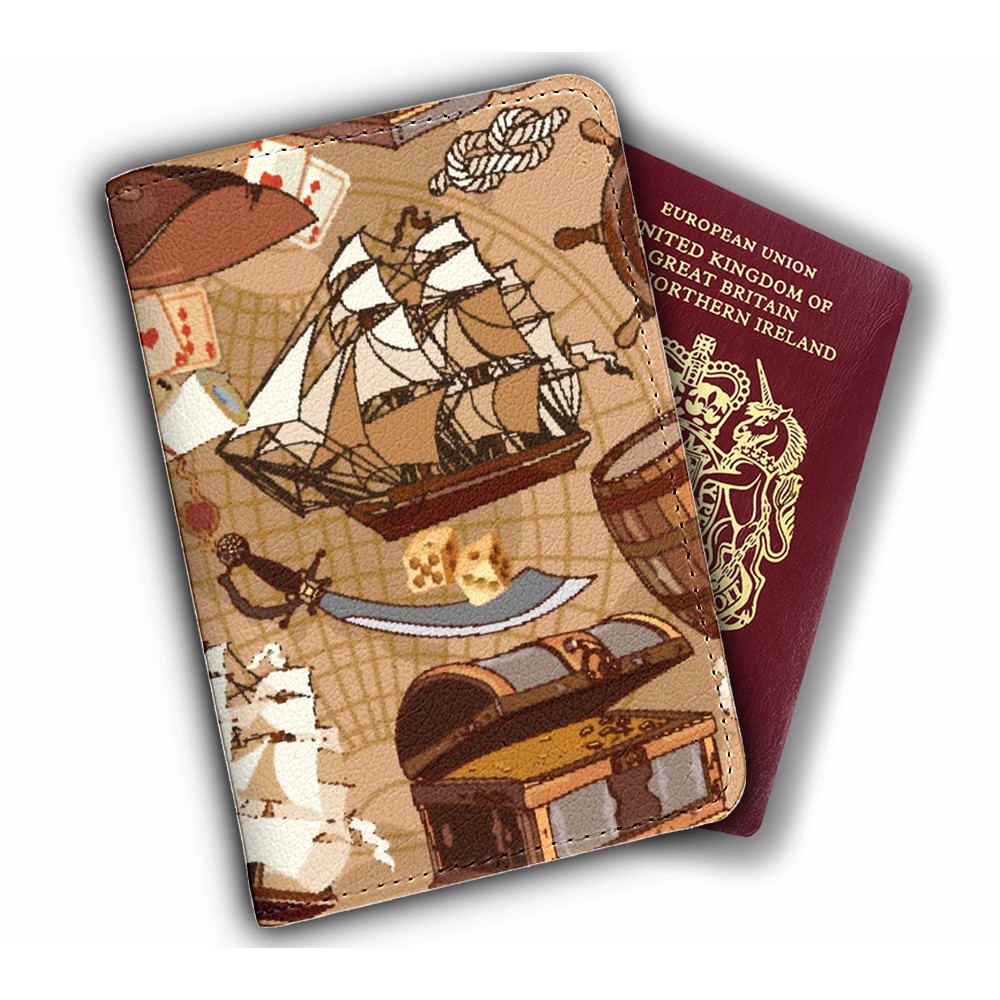 Ví Đựng Passport Du Lịch OVER THE SEA - Bao Da Hộ Chiếu Cover RA KHƠI Thiết Kế Độc Đáo - Bền Đẹp - LT066