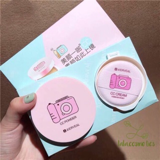 Full set phấn nước nền a'erveal máy ảnh cc powder tặng kèm lõi thay tiện dụng