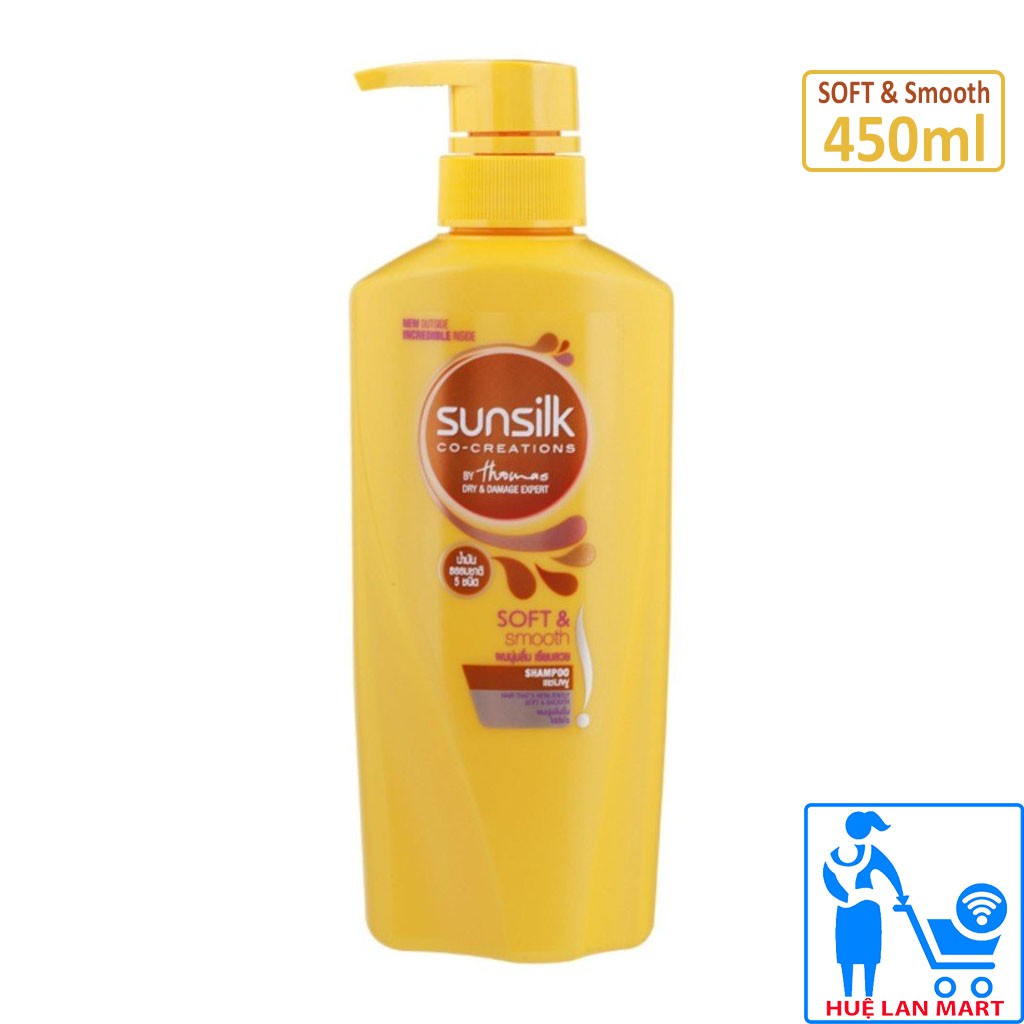 Dầu Gội Đầu Thái Lan Sunsilk Soft &amp; Smooth Chai 450ml (Sunsilk Vàng)