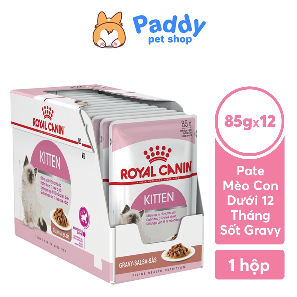 [Hộp 12 Gói] Pate Cho Mèo Con Royal Canin Kitten Gravy 85g