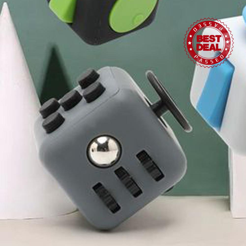 Đồ Chơi Fidget Cube Giảm Căng Thẳng I1F7 Màu Xám Và Đen
