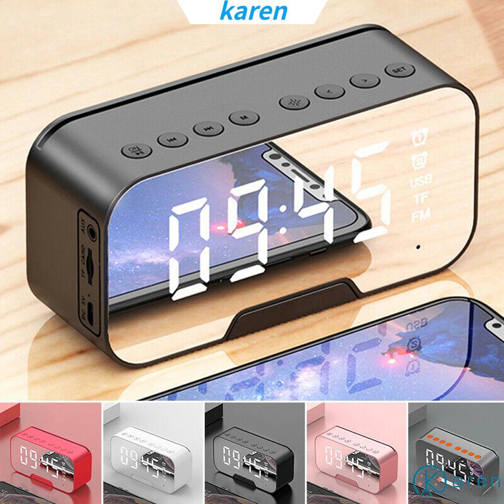 Đồng Hồ Báo Thức Kiêm Máy Phát Nhạc Mp3 Tích Hợp Fm Radio Màn Hình Led