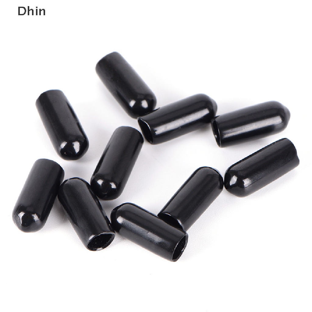Set 10 Nắp Cao Su Màu Đen 3 / 4 / 5 / 6 / 7 / 8MM Cố Định Diều