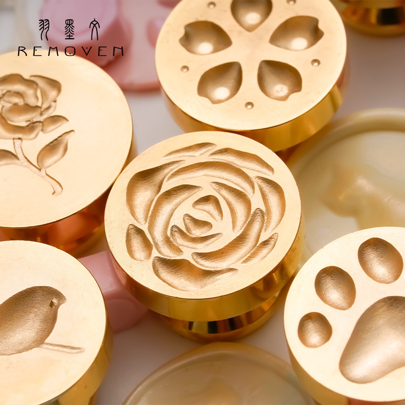 Đầu Đóng Dấu Sáp Bằng Đồng Phong Cách Retro Châu Âu