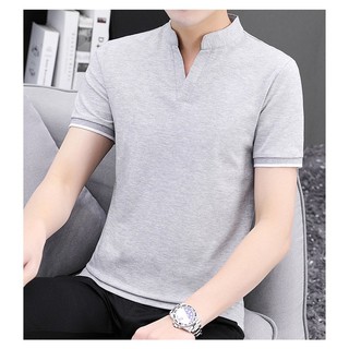 ÁO THUN NAM TAY NGẮN CỔ TÀU MẪU MỚI VẢI DÀY ĐẸP 12