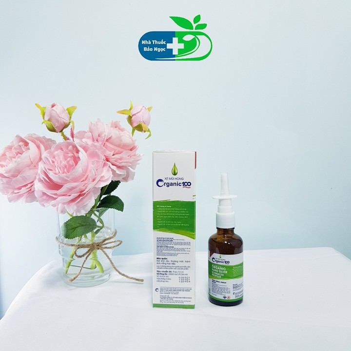 Xịt mũi,họng Organic 100 giúp làm sạch khoang mũi,xoang,họng