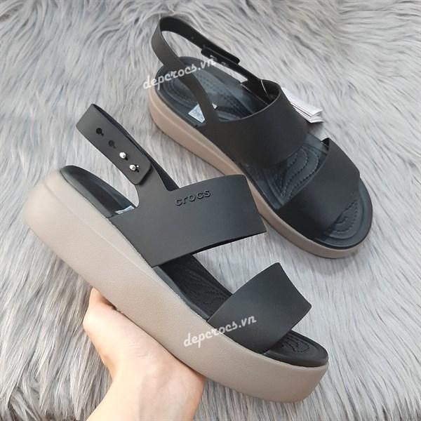 Sandal xuồng crocs brooklyn đế 5 phân cao cấp, sandal cross đế xuồng nữ siêu êm - Cross house