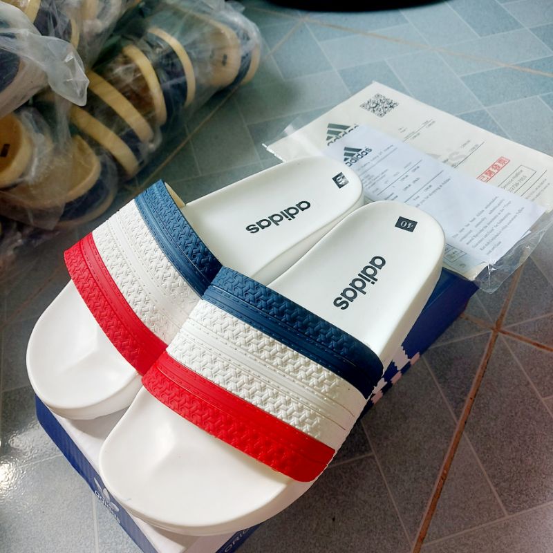 Dép adidas nam quai ngang unisex , chất liệu cao su non đúc nguyên khối mềm mịn