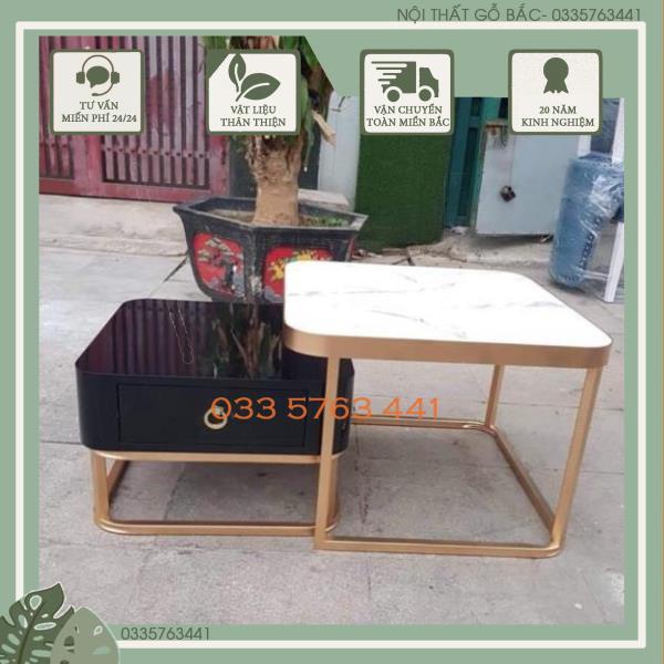 Bàn trà sofa mặt đá vuông 2020 khung sắt bàn đá bàn uống nước trà bàn ghế sofa ghees sofa bàn cho ghesofa