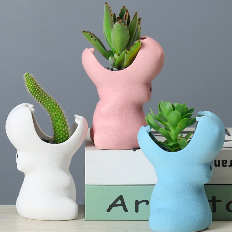 Sa Khuôn Silicon Làm Chậu Hoa Trang Trí Sân Vườn Diy