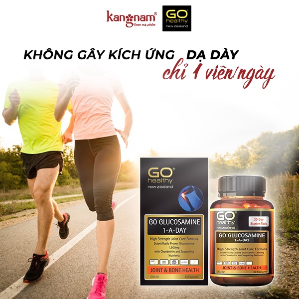 Viên Uống Bổ Sung Dưỡng Chất Cho Xương Khớp Go Healthy Glucosamine 1-A-DAY 1500mg Hộp 30 viên