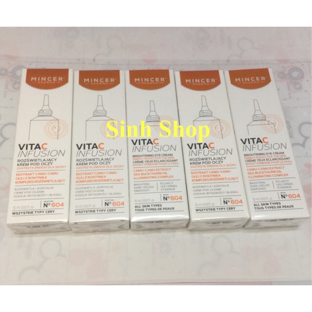 Kem dưỡng mắt mincer 604 giảm thâm quầng mắt bọng mắt nếp nhăn