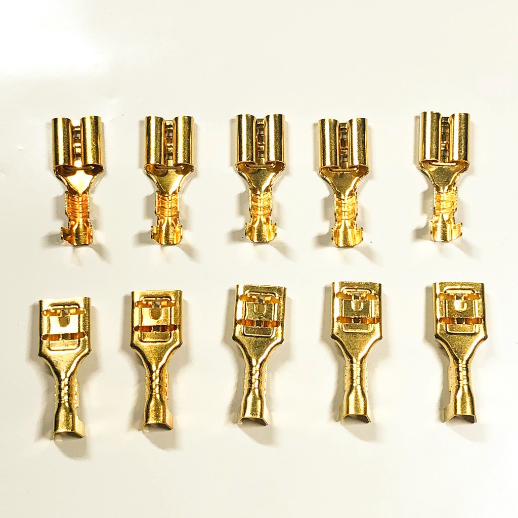 🔎100 ĐẦU COS GHIM 6.3 CHO Ô TÔ,XE MÁY BẰNG ĐỒNG