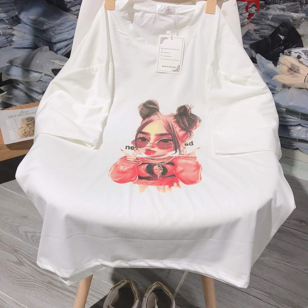 Áo phông nữ form rộng , thun nữ form rộng xuất xịn polo Hàn Quốc free size A2 | BigBuy360 - bigbuy360.vn