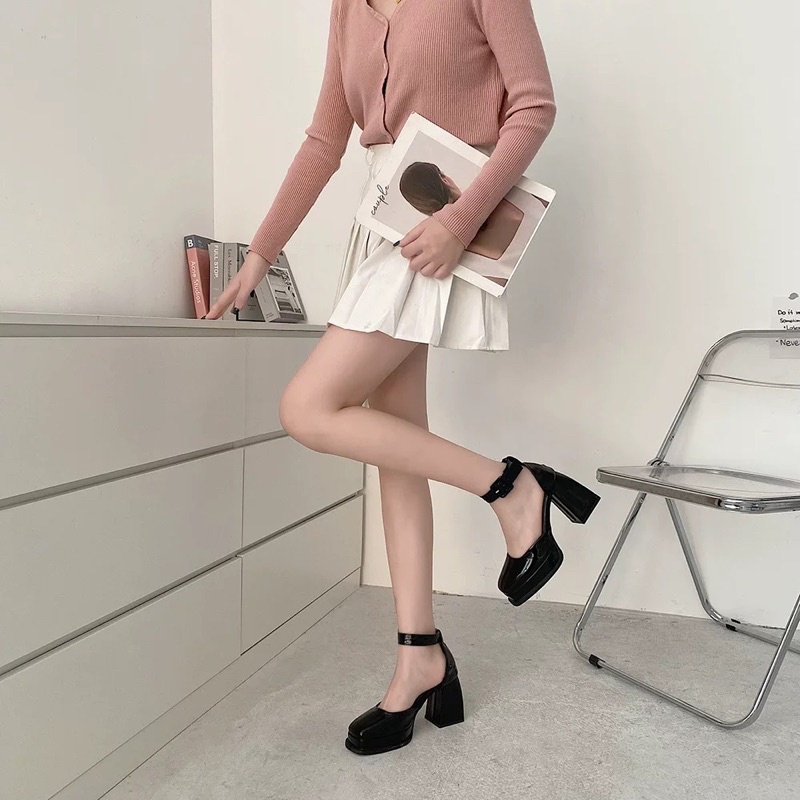 _ Giày lolita đế trụ 9cm siêu tôn dáng hottrend