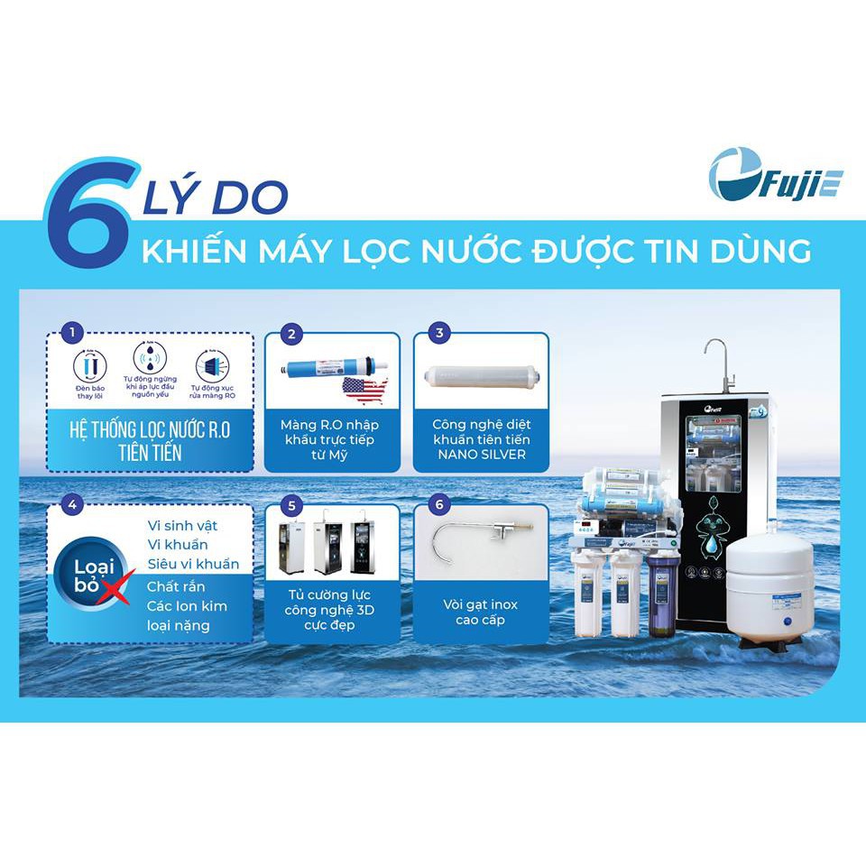 Máy lọc nước không tủ RO FUJIE RO-07 (7 cấp lọc)