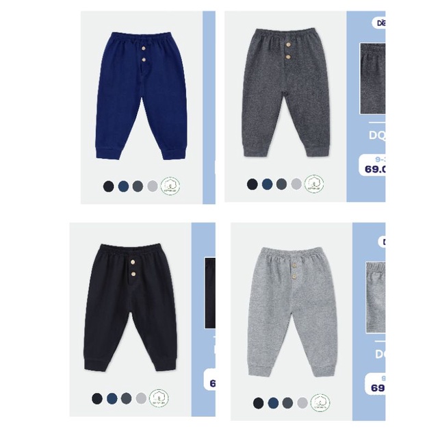 Quần dài bo ống Dokma vải cotton mỏng cho bé yêu
