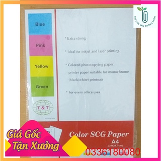 Bìa màu T&T/ A4/160gsm - Bìa loại 1 dày, cứng ( 100 tờ/tập)