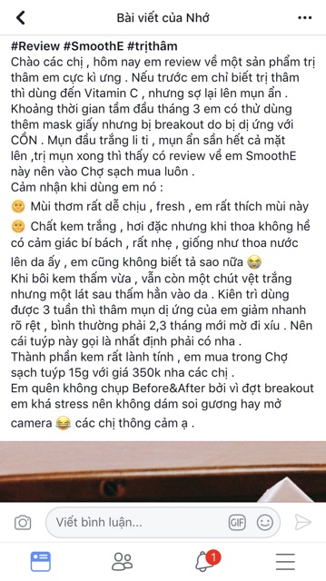 (Đủ bill+video mua hàng Nhật) Kem hỗ trợ thâm Smoothe nội địa Nhật Bản | BigBuy360 - bigbuy360.vn
