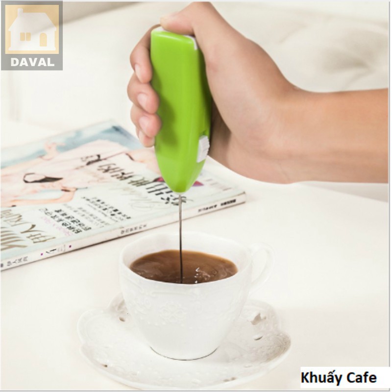 Máy đánh trứng SALE dụng cụ tạo bọt cafe khuấy nước cam mini cầm tay nhỏ gọn chạy pin hoạt động êm ái tiện lợi MDTRUNG