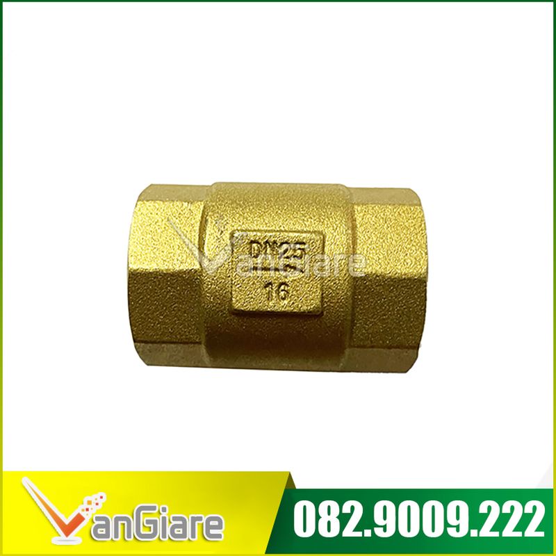 (Hàng chuẩn - đẹp) Van 1 chiều lò xo thau đồng Đài Loan 21mm, 27mm, 34mm