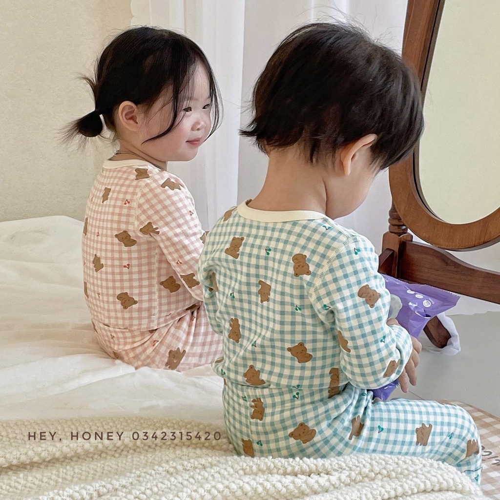 [HeyHoney] BỘ DÀI TAY COTTON HOẠ TIẾT SIÊU XINH CHO BÉ YÊU