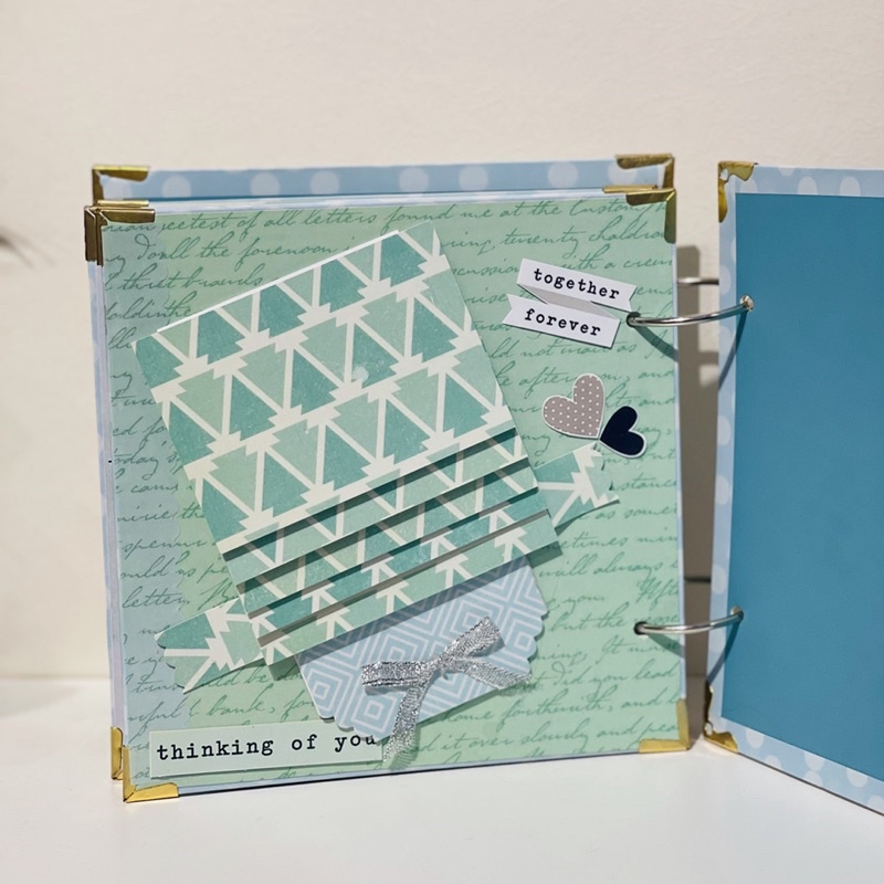 [Album Handmade] Scrapbook xanh Mint tình yêu