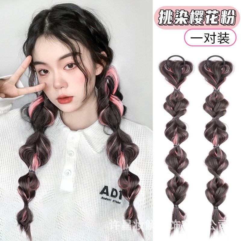 1 Dây Tóc Giả Thắt Bím Đuôi Ngựa Dài Xinh Xắn Cho Nữ