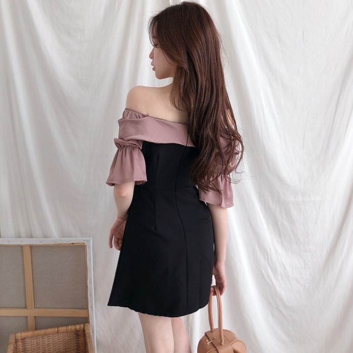 Đầm chữ a trễ vai mini Emilyshop