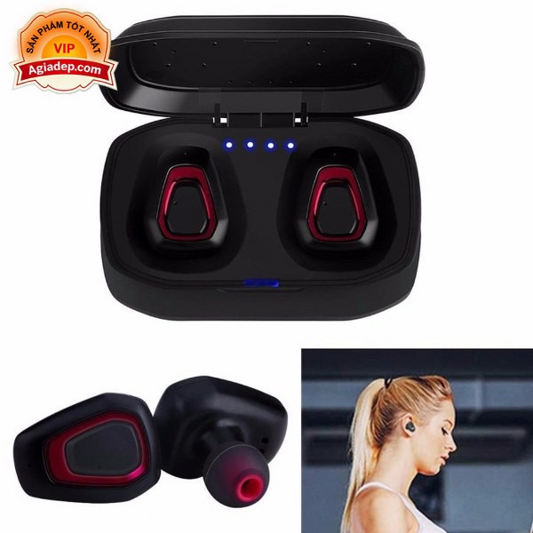 Tai nghe Bluetooth 5.0 + Dock sạc AGD A7 - Tai nghe không dây hifi chất lượng cao