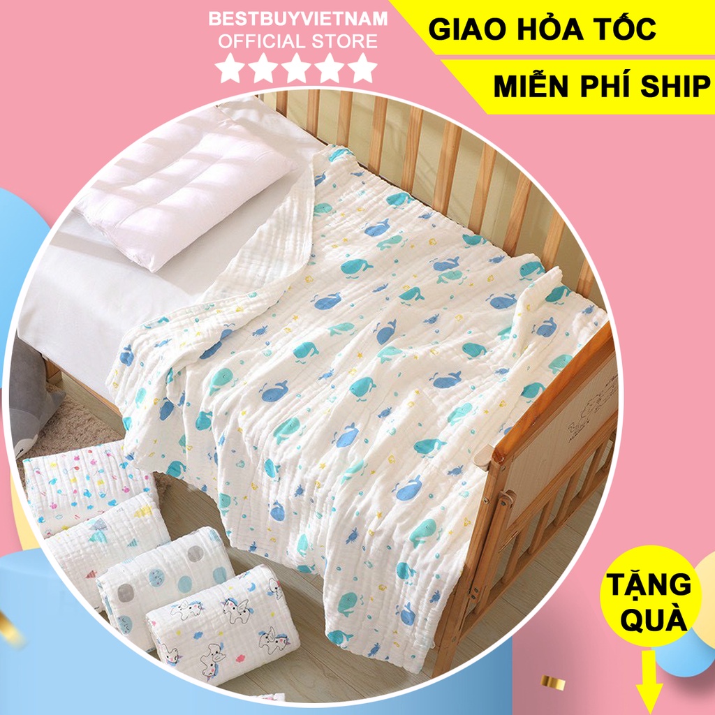 Khăn tắm 6 lớp Xô nhăn ( Khăn tắm To đắt)- Khăn tắm xô cao cấp cho bé