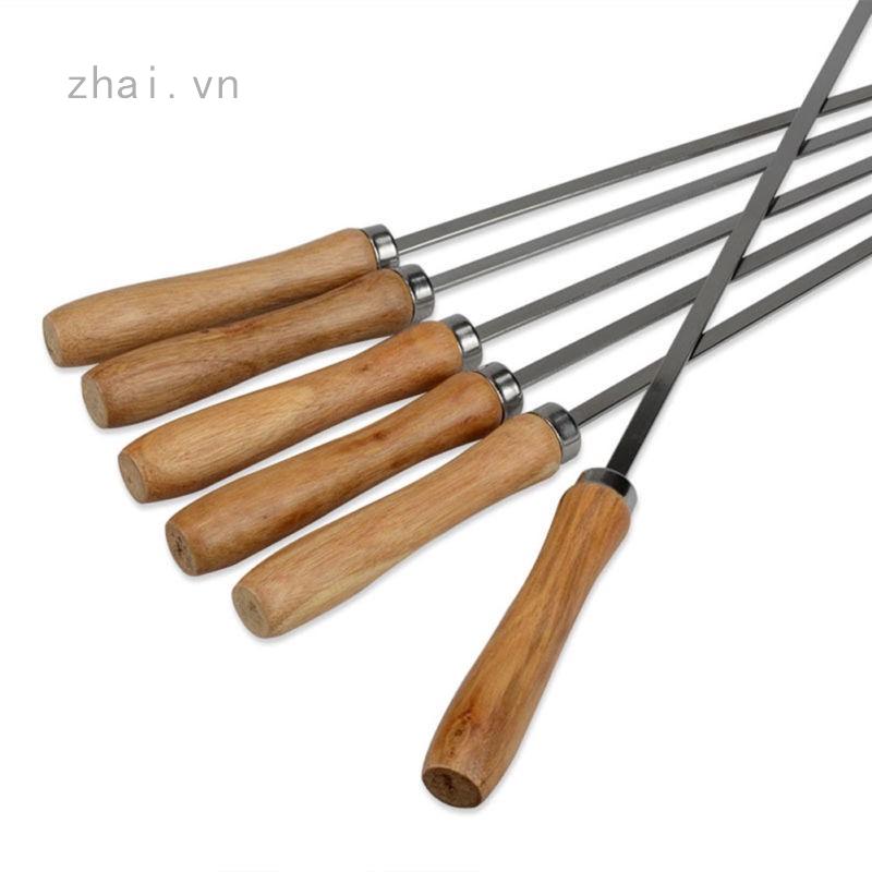 Xiên que cán gỗ nướng thịt BBQ
