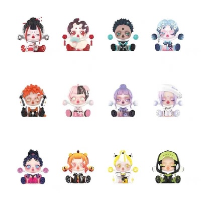 Chính hãng với mã chống hàng giả SP5 thế hệ POPMART Bubble Matt SKULLPANDA loạt đồ chơi hộp đêm thành phố mù đã được xác nhận