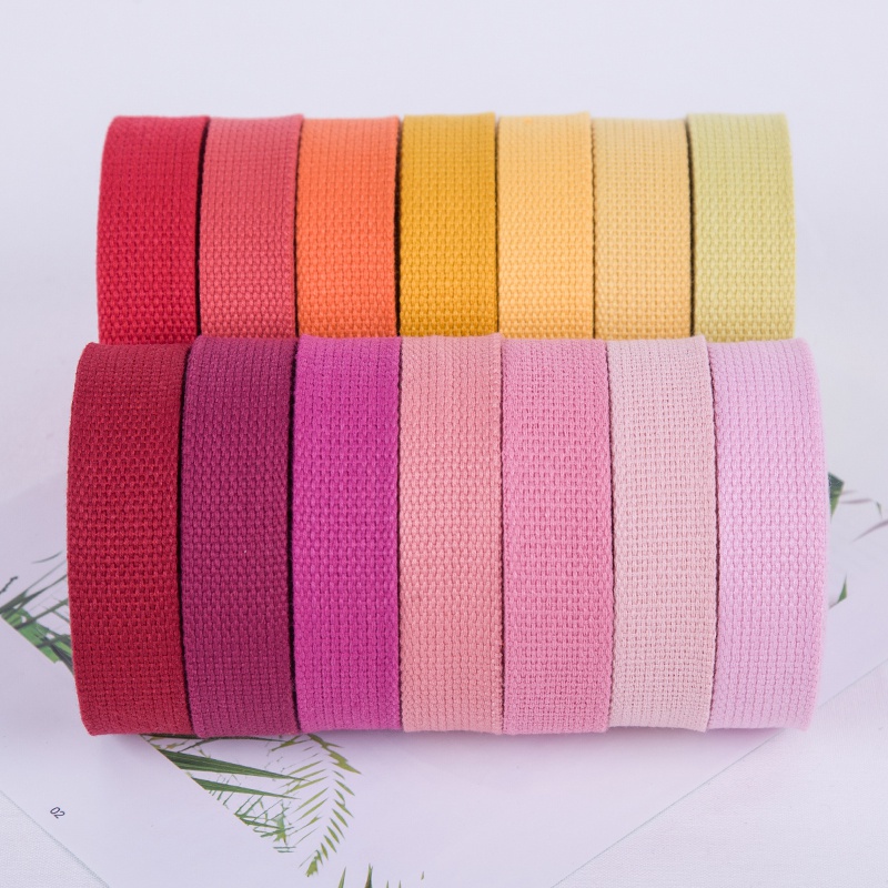 Cuộn Dây Ruy Băng Cotton 2.5cm×1m Dùng May Túi Xách Thủ Công