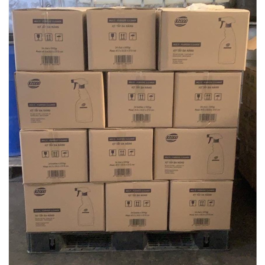 Bình xịt tẩy đa năng X2000, dung dịch tẩy rửa lau kính bàn ăn cửa kính bếp gas đánh bật mọi mảng bám bẩn rỉ sét