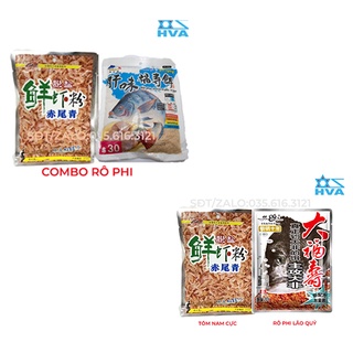Combo 2 món tùy chọn:Mồi câu Tôm nam cực A7002 -rô phi lão quỷ-rô phi gan  kích thích cá ăn mồi quấn ổ