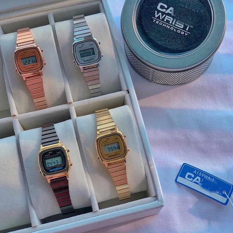 Đồng hồ nữ CA. SIOO dây thép mặt vuông size 22mm kiểu dáng đơn giản tuổi teen DHCA2 LOUSMORE