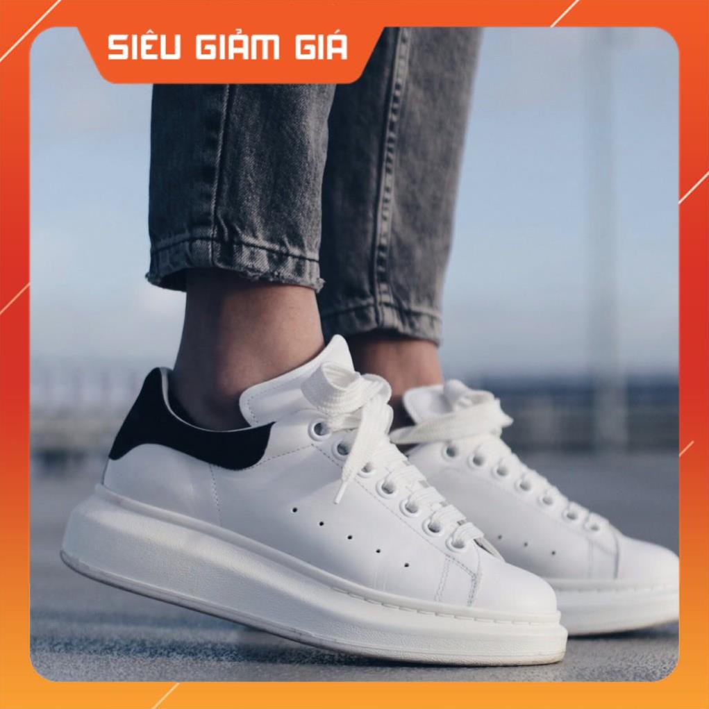 Giày thể thao mqueen, giày trắng, giày độn đế, giày thể thao mc