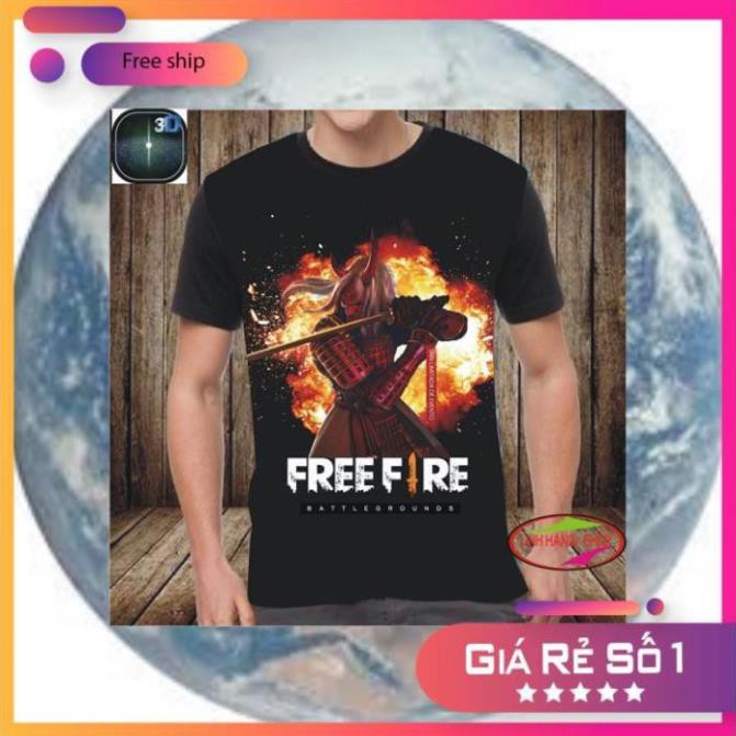 Áo Free Frie màu đen cổ tròn 3D công nghệ Hàn Quốc cực đẹp In hình Áo đen Qủy kiếm giá tốt nhất