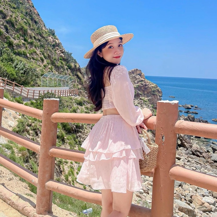 Đầm LILINA - Đầm khoét lưng tùng bèo