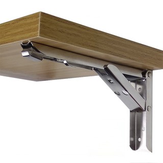 Giá Đỡ, Bản Lề Gập Thép Sơn Tĩnh Điện - Hỗ Trợ Khung Cho Mặt Ván, Mặt Bàn, Kệ (Bộ 2 Cái)