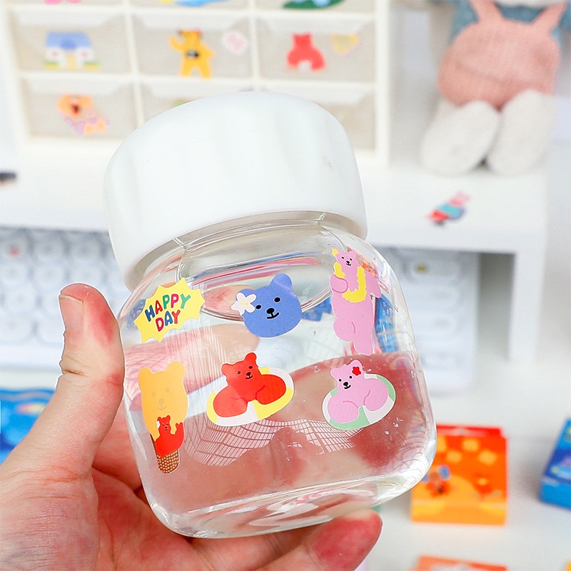 Set 40 miếng dán trang trí hình các con vật hoạt hình đáng yêu