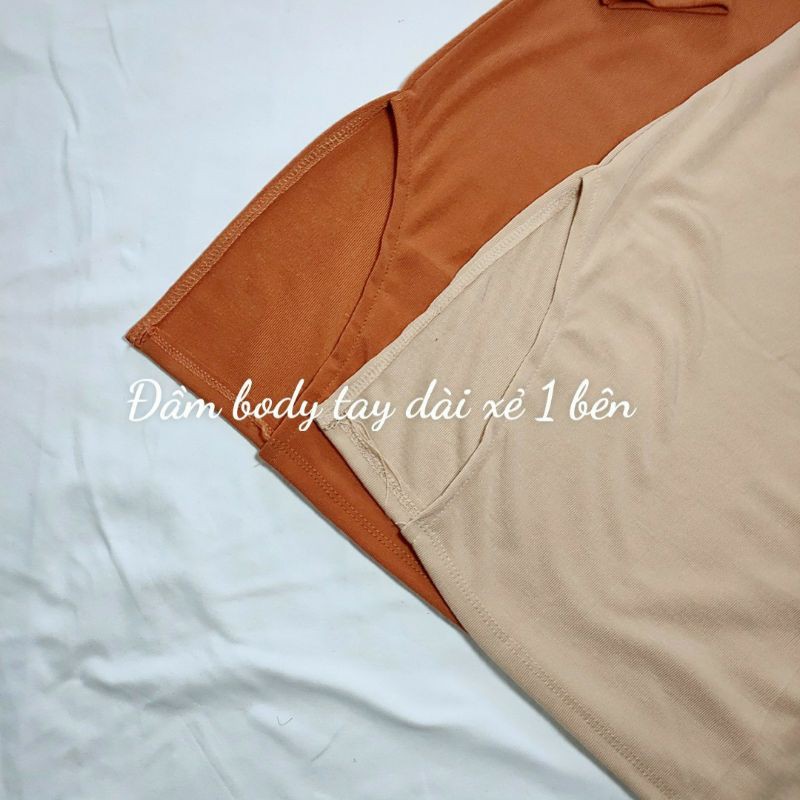 ĐẦM BODY TAY DÀI XẺ