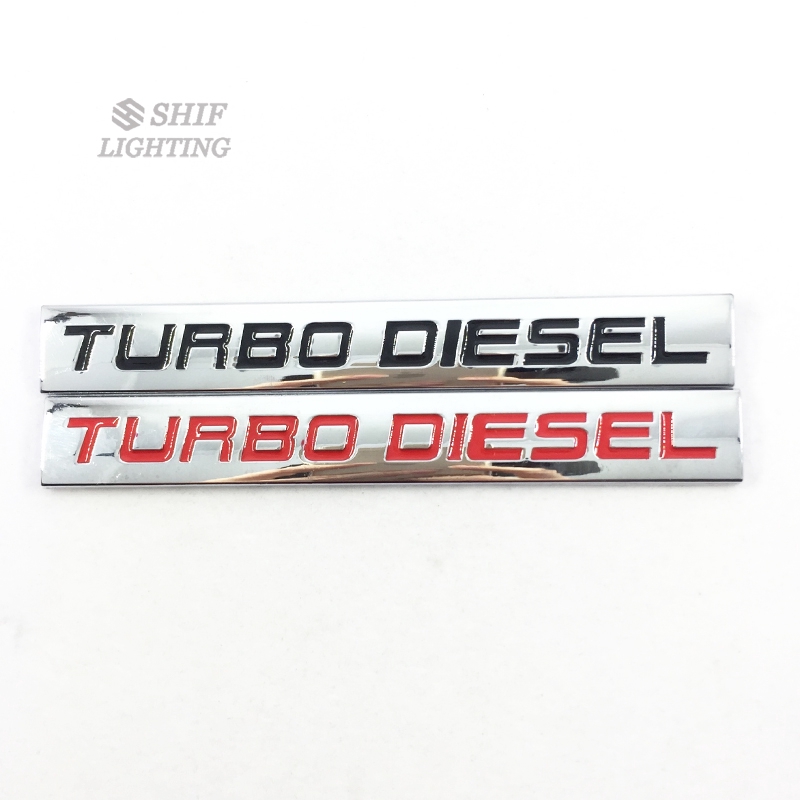 Đề can trang trí xe ô tô in chữ TURBO DIESEL độc đáo