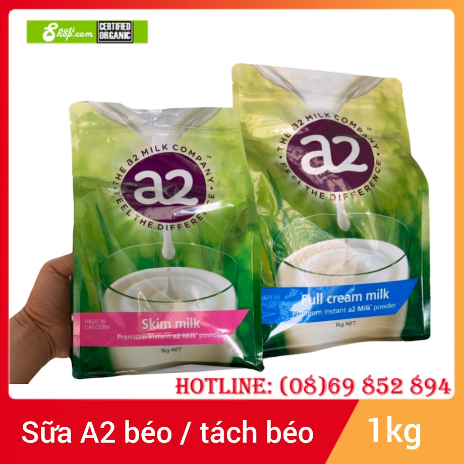 Sữa bột A2 nguyên kem nội địa Úc 1kg (date: 8/2021)