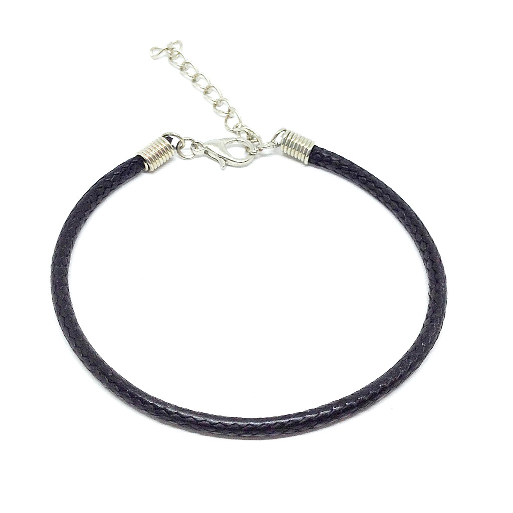 Vòng dây da 2.5mm/3mm/3.5mm 15cm - 17cm - Vòng đeo tay nam nữ đơn giản handmade