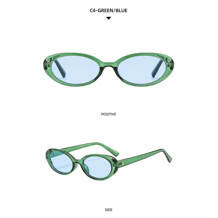 Kính mát gọng hình trái xoan thời trang unisex phong cách Âu Mỹ 2021