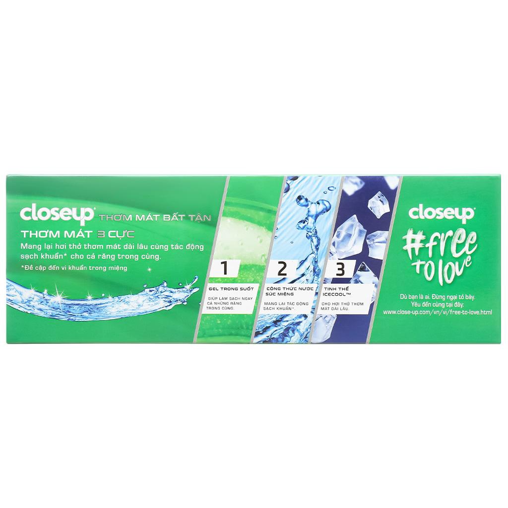Bộ Bàn Chải Đánh Răng Và Kem Đánh Răng Closeup Bạc Hà The Mát 230 g